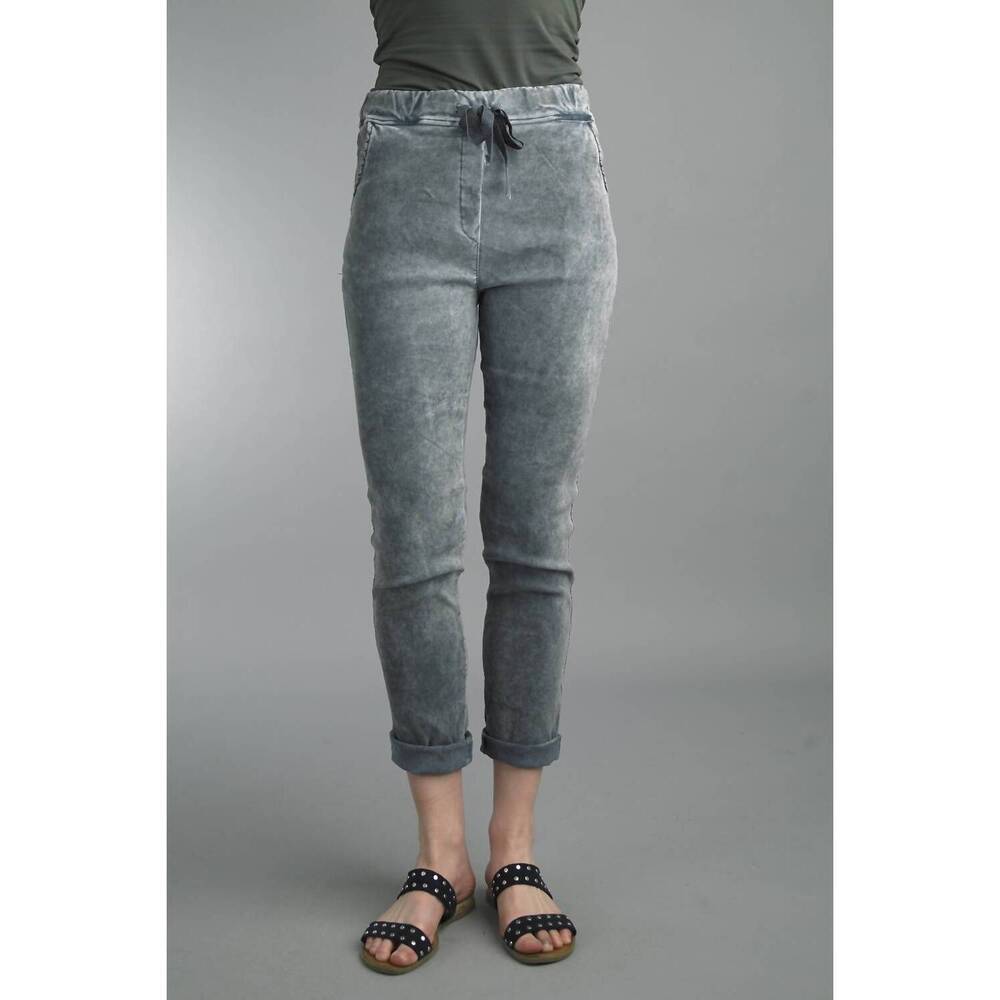 NEW TEMPO PARIS jogger pants in blue denim